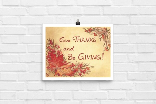 Thanks-giving - Autumn Painting Print (8x10)