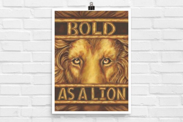 Bold as a Lion, Painting - Print (12x16)