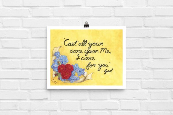 Cast Your Cares, Painting - Print (8x10)