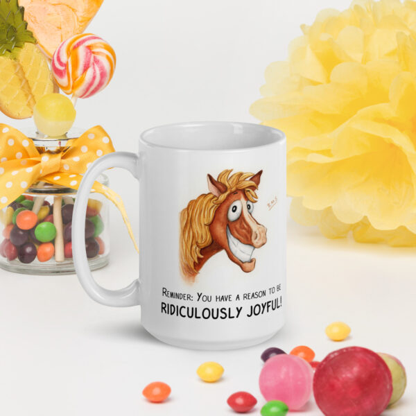 Ridiculously Joyful Horse - Ceramic Mug - Image 2