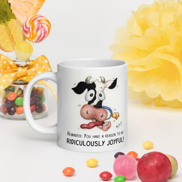 Ridiculously Joyful Cow - Ceramic Mug